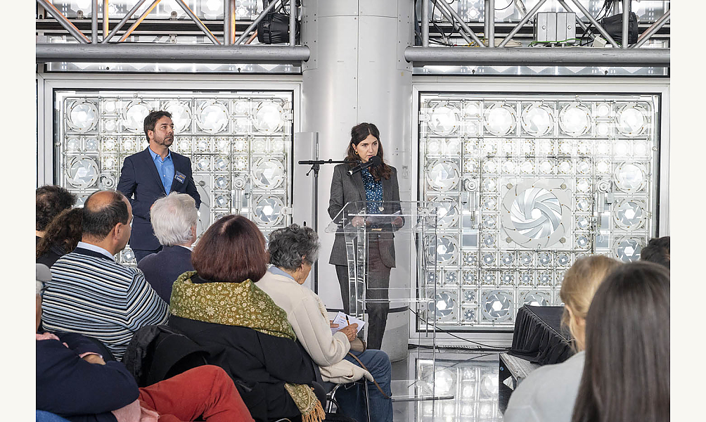 1er Sommet international des pensées arabes : Leila Seurat et Mathieu Gousse © Alice Sidoli IMA